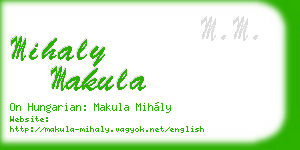 mihaly makula business card